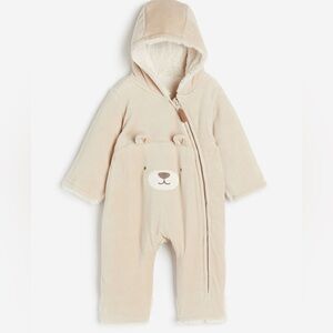 H&M Velour Jumpsuit Sz 3mo